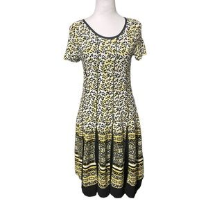 Sami & Jo small petite yellow & black dress.